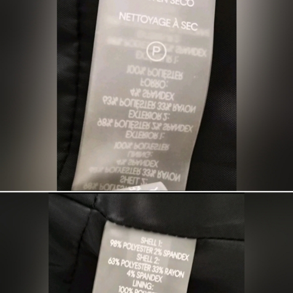 CALVIN KLEIN women’s black white zippered blazer jacket sz 6P career work office - Picture 7 of 11